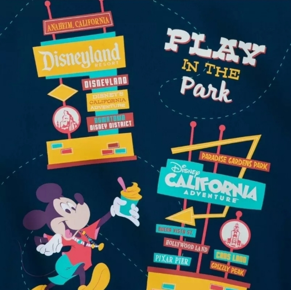 DisneyParks Disneyland Mickey And Friends "Play In The Park" Sweatshirt 2XL NWT - Picture 4 of 4